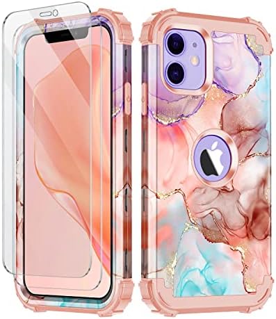Casetego למארז iPhone 12, iPhone 12 Pro Case, [2 Pack Protector Screen Screen Project